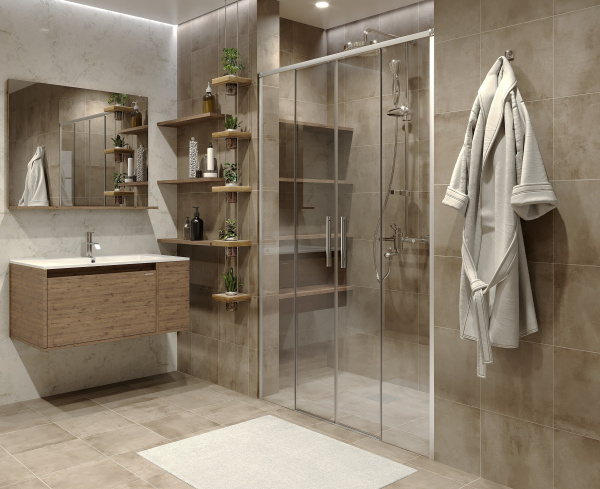 Дверь душевая раздвижная 130x190 GROSSMAN GR-D130Fl профиль хром стекло прозрачное 6 мм Дверь душевая раздвижная 130x190 GROSSMAN GR-D130Fl профиль хром стекло прозрачное 6 мм