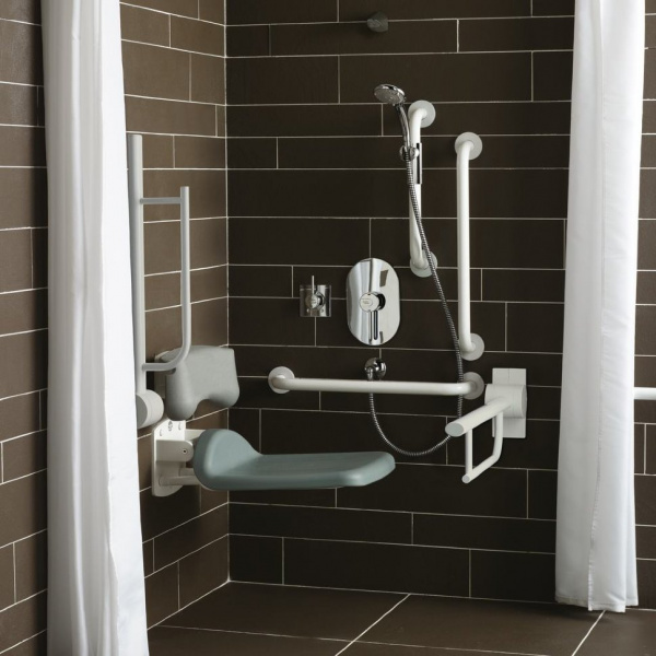 Складной шарнирный опорный поручень 80 см Ideal Standard CONTOUR S6360AC Складной шарнирный опорный поручень 80 см Ideal Standard CONTOUR S6360AC