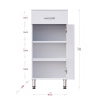 Пенал Onika Каприз 40x75 см 404013 R напольный белый