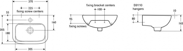 Раковина Ideal Standard CONTOUR S212201 Раковина Ideal Standard CONTOUR S212201