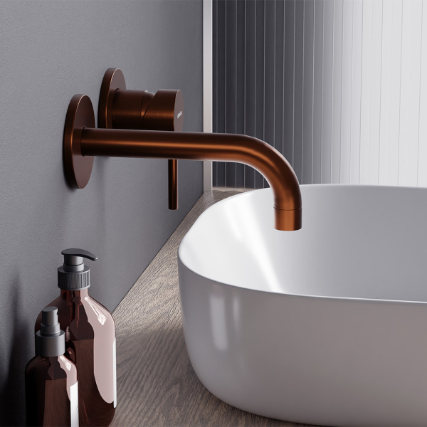 Встраиваемый смеситель Damixa Scandinavian Pure 360260500 розовое золото матовый