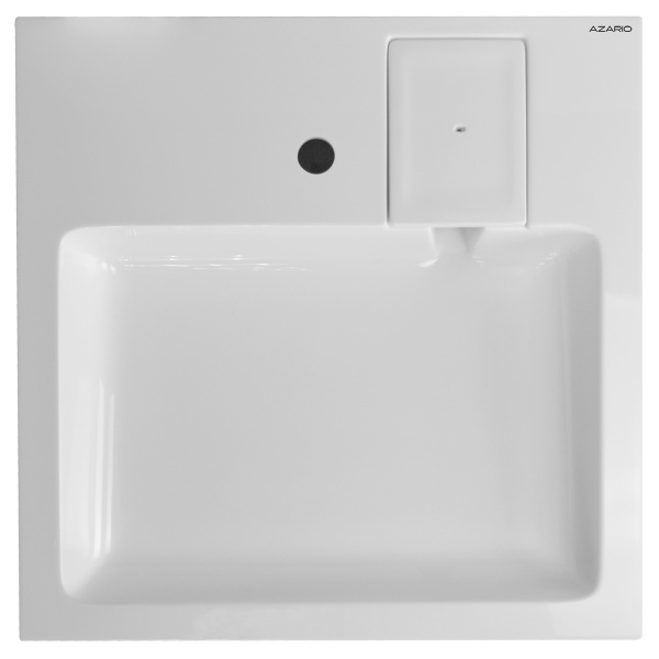 Раковина прямоугольная литьевой мрамор 60x60 Azario Slim CS00086608
