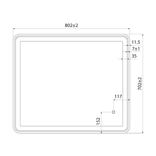 Зеркало 80 см IDDIS Cloud CLO8000i98 Зеркало 80 см IDDIS Cloud CLO8000i98