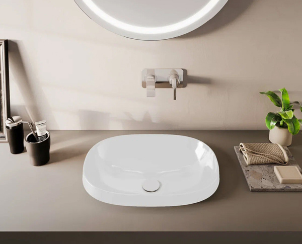 Раковина накладная 55х39 VitrA Frame 5652B403-0016 без перелива Раковина накладная 55х39 VitrA Frame 5652B403-0016 без перелива