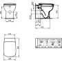 Напольный пристенный унитаз-соло Ideal Standard ESEDRA T281201 Напольный пристенный унитаз-соло Ideal Standard ESEDRA T281201