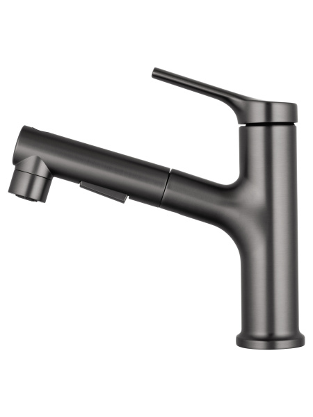 Смеситель для раковины с гигиеническим душем Wonzon & Woghand WW-A40862-BGG темный графит брашированный