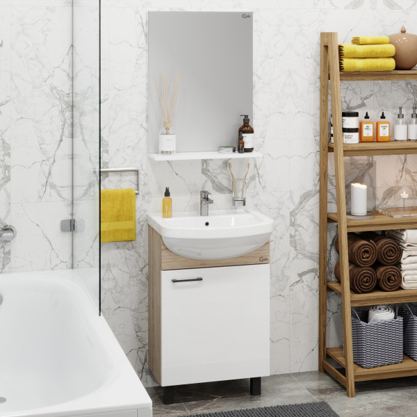 Тумба под раковину Onika Эко 50 см 105209 дуб сонома/белый