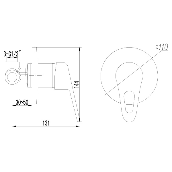 Смеситель для душа Lemark Luna LM4123C встраиваемый Смеситель для душа Lemark Luna LM4123C встраиваемый