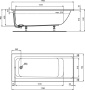 Встраиваемая акриловая прямоугольная ванна 170х75 см Ideal Standard E106401 CONNECT AIR Встраиваемая акриловая прямоугольная ванна 170х75 см Ideal Standard E106401 CONNECT AIR