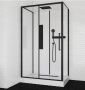 Душевая кабина Ceruttispa 120x210 AMI120 профиль черный