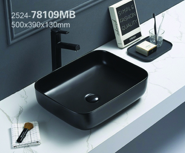 Раковина Azario накладная 500х390х130 цвет черный матовый AZ-78109MB Раковина Azario накладная 500х390х130 цвет черный матовый AZ-78109MB