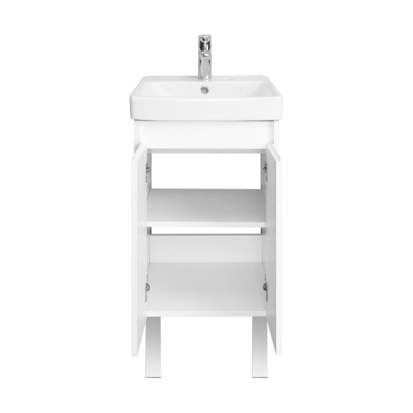 Тумба под раковину Aquaton Сканди Doors 45 см 1A278701SD010 подвесная белая