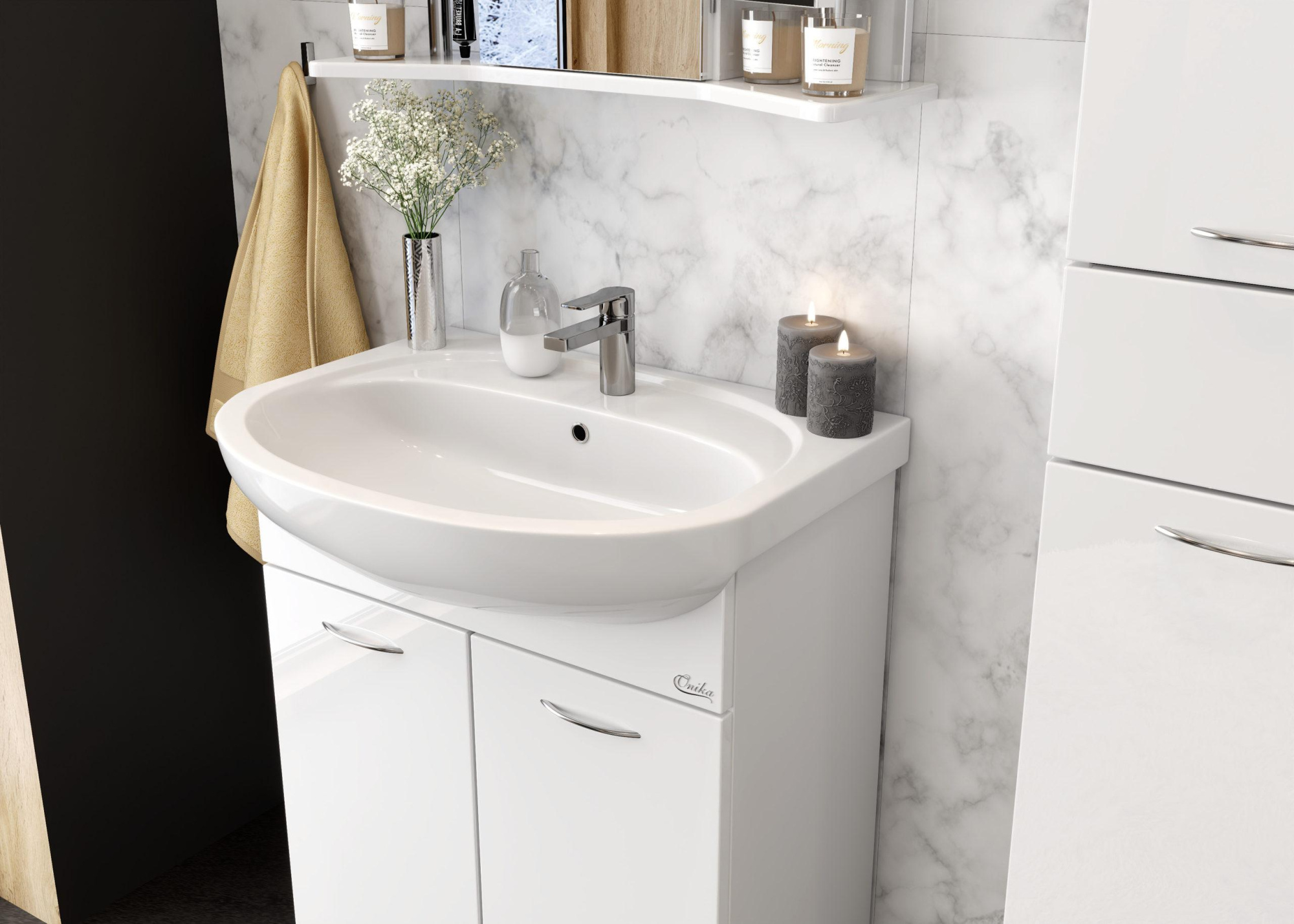 Тумба под раковину Onika Стелла 65 см 106501 белый