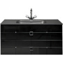 Тумба под раковину Armadi Art Piazza 100 см 841-100-BCR подвесная черная