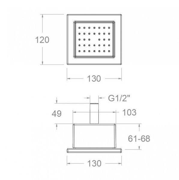 Форсунка для душа Ramonsoler Hidroterapia 477202OC золото брашированное