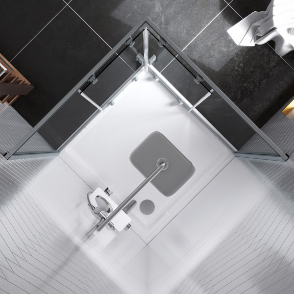 Душевой уголок 90x90 Damixa Skyline DX35WG-403-090MT профиль хром матовый стекло прозрачное Душевой уголок 90x90 Damixa Skyline DX35WG-403-090MT профиль хром матовый стекло прозрачное