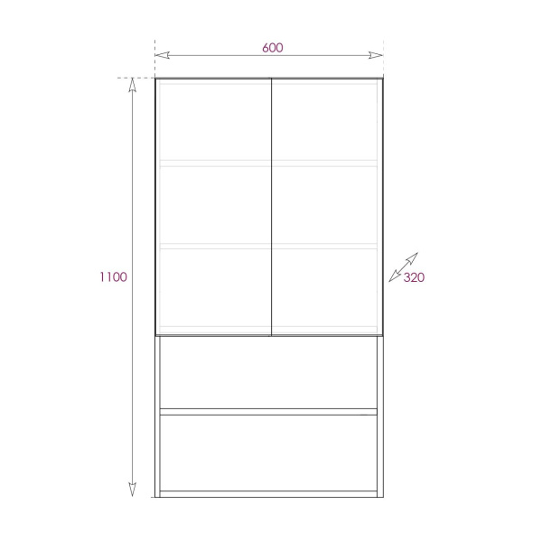 Шкаф Onika Маркус 60 см 306011 подвесной белый