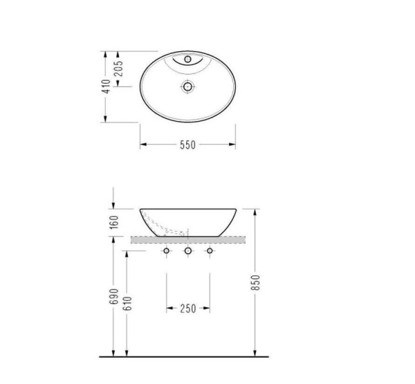 Раковина Serel Washbasin CH34 55 см Раковина Serel Washbasin CH34 55 см