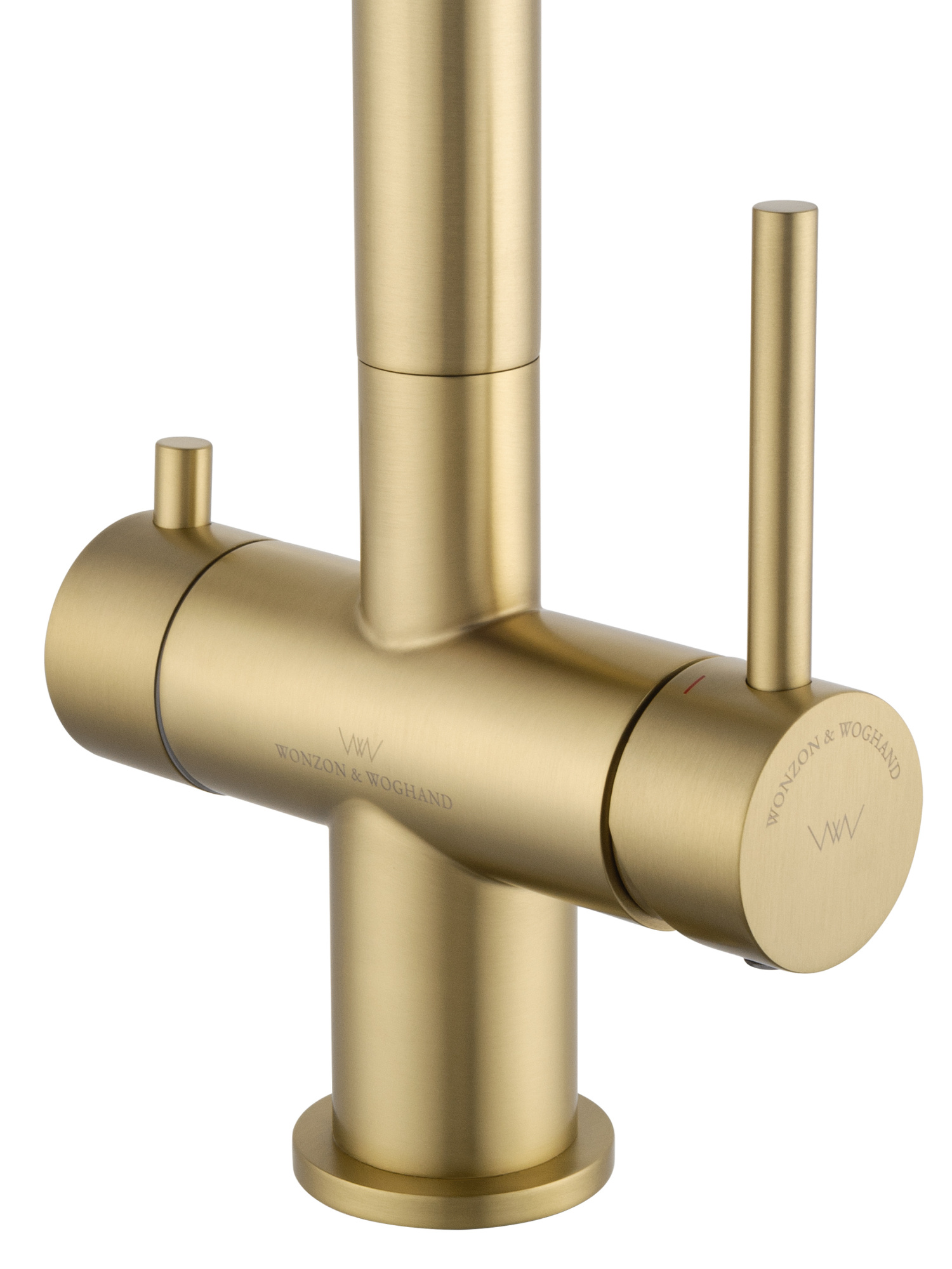 Смеситель для кухонной мойки с подключением фильтра Wonzon & Woghand WW-3211-BG золото брашированный