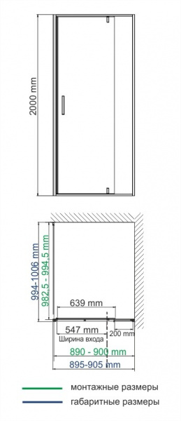 Душевой уголок 100x90 WasserKRAFT Neime 19P18 Душевой уголок 100x90 WasserKRAFT Neime 19P18