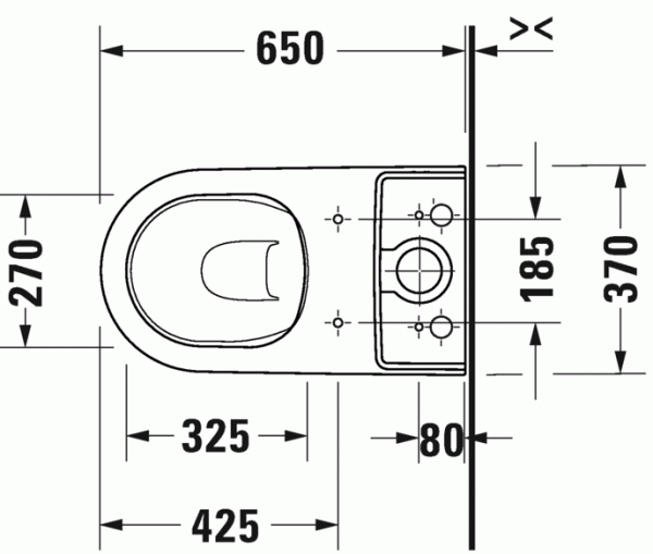 Чаша унитаза напольного безободкового DURAVIT D-NEO 2002090000 Чаша унитаза напольного безободкового DURAVIT D-NEO 2002090000