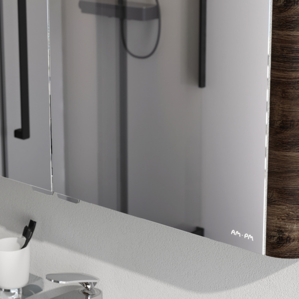 Шкаф зеркальный Am.Pm Sensation 100 см M30MCX1001NF орех с подсветкой