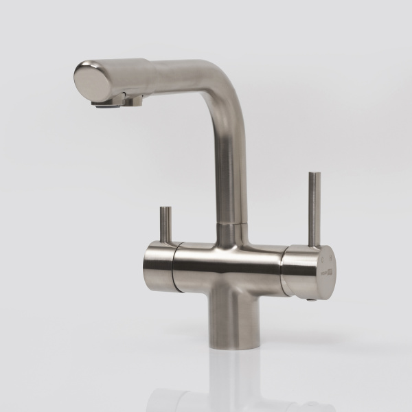 Смеситель для мойки с дополнительным изливом для фильтра WasserKRAFT A8027 никель матовый