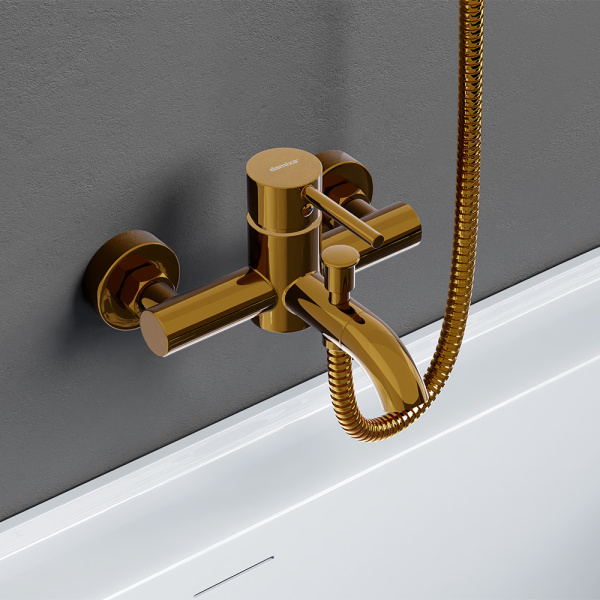 Смеситель для ванны Damixa Scandinavian Pure 361000600 золото глянцевый