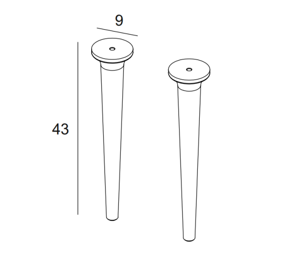 Ножки для мебели Cezares Idra cotone