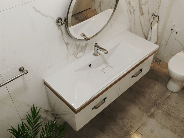 Раковина на тумбу Madera Milen 120x44.4 белая 004851