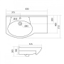 Мебельная раковина Santek Коралл 85 см 1WH110228