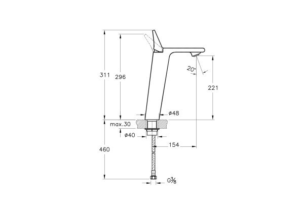 Смеситель для раковины  VitrA Memoria A42331 хром Смеситель для раковины  VitrA Memoria A42331 хром