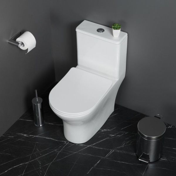 Унитазмоноблок безободковый с сиденьем  BelBagno LOUNGE BB8618CPR-MN/SC Унитазмоноблок безободковый с сиденьем  BelBagno LOUNGE BB8618CPR-MN/SC