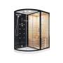 Сауна с душевой 180х110 Cerutti SPA LUGANO Nero-R Black Сауна с душевой 180х110 Cerutti SPA LUGANO Nero-R Black