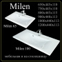 Раковина на тумбу Madera Milen 120x44.4 белая 4627173210478
