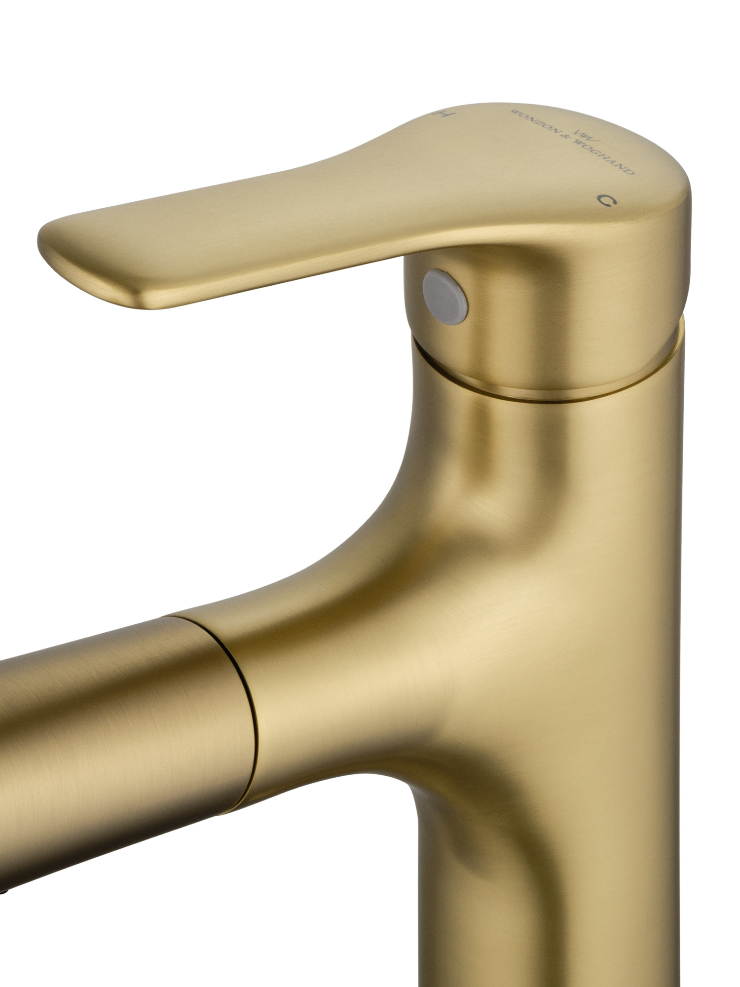 Смеситель для раковины с гигиеническим душем Wonzon & Woghand WW-AE4151-BG золото брашированный