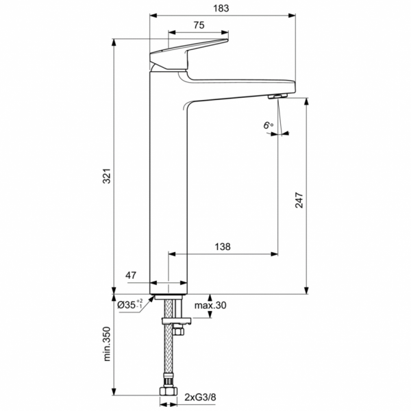 Смеситель для раковины Ideal Standard CERAPLAN BD236AA Смеситель для раковины Ideal Standard CERAPLAN BD236AA