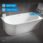 Ванна акриловая Abber AB9257-1.5 L белая