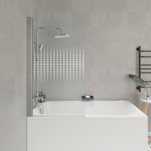 Штора для ванной стеклянная Parly F04 хром