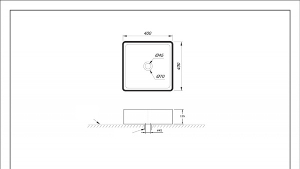 Накладная раковина Bravat C22356K-ENG Накладная раковина Bravat C22356K-ENG