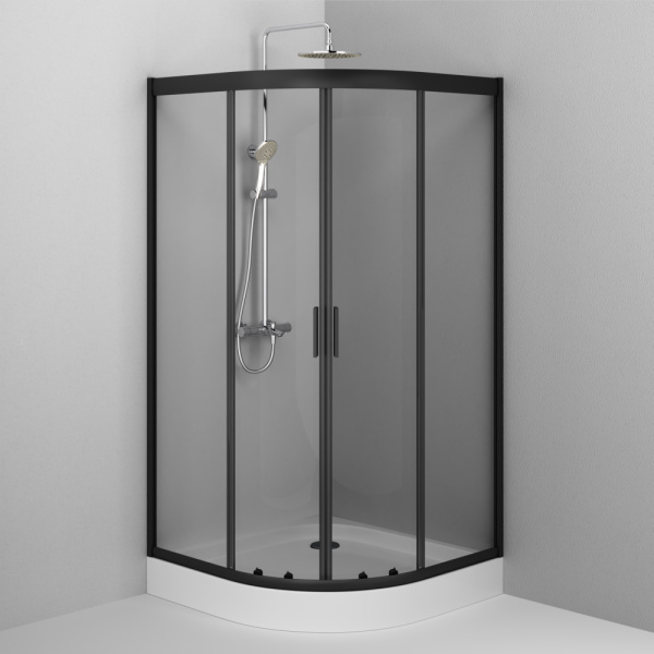 Душевой уголок AM.PM Gem 100x200x100 W90G-401-100BT профиль черный