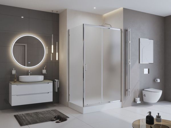 Душевой уголок 90x120 см BelBagno UNO-195 Uno-195-ah-1-100/80-p-cr хром Душевой уголок 90x120 см BelBagno UNO-195 Uno-195-ah-1-100/80-p-cr хром