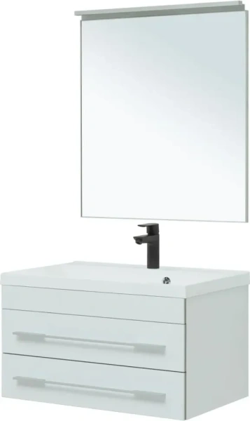 Тумба под раковину Aquanet Верона 75 см 00272422 подвесная белая матовая