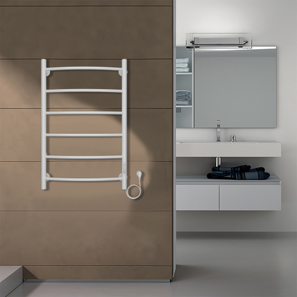 Полотенцесушитель электрический секций диммер справа 53,2x80 см Azario VERONA AZ04858W белый Полотенцесушитель электрический секций диммер справа 53,2x80 см Azario VERONA AZ04858W белый