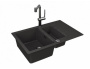 Мойка каменная 79х50 ALVEUS CADIT 1131361 черная