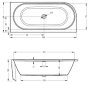 Ванна акриловая RIHO DESIRE WALL MOUNTED 184x84 BD0700500000000 Ванна акриловая RIHO DESIRE WALL MOUNTED 184x84 BD0700500000000