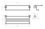 Полка для полотенец 65x22 см Cezares LIBERTY CZR-F-8980 хром