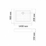 Душевой поддон акриловый 90x140 BandHours Rectangular 914-Tray 240251300 Душевой поддон акриловый 90x140 BandHours Rectangular 914-Tray 240251300
