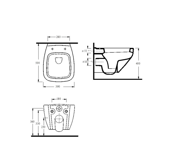 Унитаз подвесной beWash Alster 86303601 Унитаз подвесной beWash Alster 86303601
