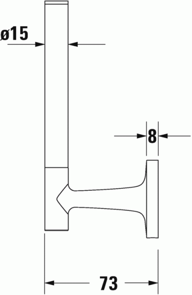 Держатель запасной бумаги 16 см DURAVIT Starck T 0099394600 Держатель запасной бумаги 16 см DURAVIT Starck T 0099394600